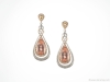 Become totally enamoured with the morganite and yellow pear-shaped diamonds in an 18K white and rose gold setting