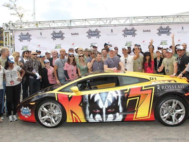 Rally for Kids with Cancer celebrities and drivers.