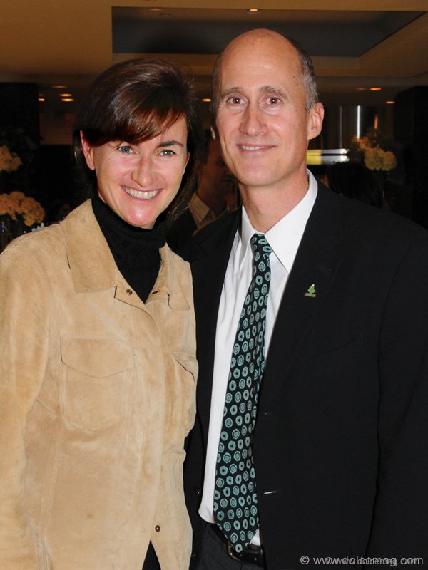 Valerie Laflamme with her husband, 2010 Tiffany Mark Award recipient Geoff Cape (founder and executive director of Evergreen)