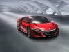 The all-new Acura NSX sports a hybrid power system that combines a twin-turbo V-6 with three electric motors to generate over 550 horsepower