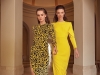 ALEX PERRY “Cole” velvet leopard dress from CARA Boutique. CASADEI “Blade” black suede pumps from KALOGIROU (left) ALEX PERRY “Hudson” yellow fitted dress from CARA Boutique & ALDO high-knee black suede boots (right)