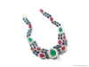 9. It doesn’t get any better than this exclusive sublime necklace. It has everything: carved emeralds and rubies, cabochon sapphires, brilliantcut diamonds, 18-karat gold and platinum.