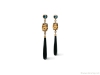 The Xian earrings from the Circulos de Fuego Collection by Carrera y Carrera shine with yellow gold, blue topaz, onyx and diamonds / www.carreraycarrera.com