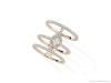 This original design from Messika’s Glam’Azone collection comes in rose gold and features three tiers of gold and diamonds