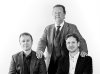 Javier Barba with his sons Jordi Barba, landscape architect and biologist, and Gabriel Barba, architect