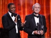 NBA legend Isiah Thomas with Jim Naismith, who accepted Induction for Dr. James Naismith, the inventor of basketball