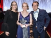 Presenter Susan Auch, 2019 Inductee Cindy Klassen, and former Olympian Adam van Koeverden