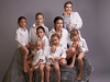 Tessier pictured with her eight children— (in order of birth) Sienna-Rose, Lou-Victoria, Ambre-Camelia, Diane-Opale, Kiara- May, Jade-Hermine, Oscar-Louis and Charly-Victor. Tessier recently welcomed her ninth child Ornella-Joyce into the world on July 9th, 2021 | Photo Courtesy Of Preciously Paris