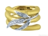A symbol of good luck in various Eastern cultures, the Zen maxi ring in 18-karat yellow and white gold with diamonds is inspired by bamboo.  | Photos Courtesy Of Carrera Y Carrera Canada