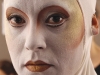 Dramatic makeup is essential so artists can be seen from afar.