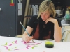 One brushstroke at a time, an artist leaves her mark on a soon-to-be Cirque du Soleil costume.