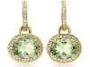 kiki classic green amethyst and diamond oval drop earrings