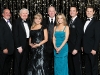 L-R: Aris Kaplanis, premier patron of the Crystal Ball; Lindsay Duffield, honorary chair  and Jaguar Land Rover Canada evening sponsor; Donna Trella, founder of RFTR and creator of the Crystal Ball; Rick Reid, honorary patron, Tech Data evening sponsor and RFTR board member; Susan Hay, broadcast journalist for Global Toronto and RFTR spokesperson; Ian Cunningham, honorary chair and Capital One evening sponsor; Jeffrey Puritt, honorary chair and Telus International evening sponsor