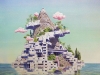 Artist Tristram Lansdowne paints beautiful, thought-provoking structures. He calls this piece Axis Mundi