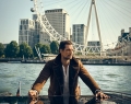 Model Gandy in front of the London Eye | Photo By Charlie Gray