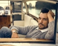Gandy’s first time doing a photoshoot on a boat on the Thames River | Photo By Charlie Gray