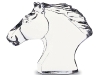 crystal horse head made in france
