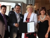 Roy Mancini, Frank Piacentini, Deborah Bonk, CEO of the Vaughan Chamber of Commerce, and Anna Piacentini