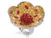 An intricate commingling of some of the finest coloured gems on the market, De Grisogono stretches the boundaries of his creativity with this life-like flower ring, with flecks of pollen scattered on its petals. www.degrisogono.com