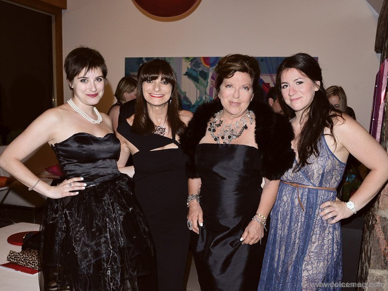 Jeanne Beker, Fashion as Art: Exposed! emcee with daughter Bekky Beker and Robin Kay, president of the Fashion Design Council of Canada, with daughter Zoe Kay