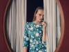 Cooler blue and green tones highlight the dresses ultra-flirty florals / Dress, Michael Kors Collection; Jewellery, Swarovski