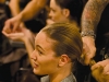 Stylists prep models behind the scenes during Madrid’s Spring/Summer 2011 Fashion Week.