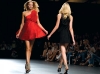 Models make the right move on  the runway in Elisa Palomino’s cocktail wear.