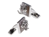 Strong, bold and distinctively daring, the patriarchal authority cast by these silver, pink-crystal-eyed elephant cufflinks adds an unforgettable accent to formal wear.