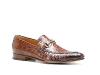 Rough brown crocodile skin adds a hint of edge to these swanky Gucci moccasins, while a silver horsebit balances the look with debonair detailing.