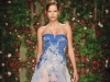 Semi-transparent Gown: Embroidered with royal blue floral arrangements, this flowing, semi-transparent gown is a graceful display of divine beauty that is sure to floor potential suitors.