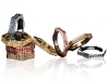 Montblanc emblem-shaped, diamond-studded rings