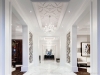 Even the simplest of shades make a statement when accented with textural surprises like this unique wall and ceiling design