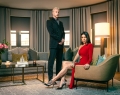 On Federico: Blazer – Balmain, Available At Hudson’s Bay | Shirt – Zegna, Available At Hudson’s Bay | Pants – Zegna, Available At Hudson’s Bay | On Veronica: Earrings – Roger Vivier | Dress – Alexandre Vauthier, Available At Hudson’s Bay | Rings – David Yurman | Shoes – Zanotti | Photographer: Jesse Milns