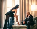 On Veronica: Dress – Mark Belford | Ring – David Yurman | Shoes – Zanotti | On Federico: Full Look – Boss | Watch – Omega Seamaster Planet Ocean Ultra Deep | Photographer: Jesse Milns