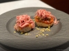 This antipasto features seared jumbo scallops topped with honey, Sicilian pistachios and mortadella chiffonade and can be found at Avenue Cibi e Vini. The fashionable restaurant offers wood-fi red pizzas and elevated Italian main courses, plus a diverse wine list.