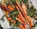 Young Carrots A La Plancha with Charred Mint and Green Garlic Salsa | Photos Courtesy Of Francis Mallmann