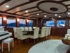 Host lavish dinner parties with unforgettable picturesque views, in an exquisite gulet dinning room.