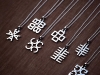 The Love Letters jewelry collection — inspired by her father, celebrated decorator David Hicks — cleverly incorporates the letters of the alphabet with silver or gold for a simple yet personal pendant