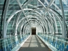 The glass and steel bridge connecting St. Michael’s Hospital to the Li Ka Shing Knowledge Institute. Photo By Tom Arban.