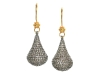 14-karat gold with these teardrop earrings