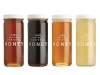 As its jar makes clear, Bee Raw Honey has nothing to hide. Each variety of these all-natural products is made using only one sweet ingredient: honey. This bold, gimmick-less labelling puts the product front and centre. As each flavour is derived from one source of flower, each glows with a distinct yellow or orange. www.beeraw.com