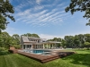 Half-Glass House by Moskow Linn Architects, complete with pool and tennis court | Photo By Peter Vanderwarker