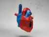 This smouldering construction-paper heart was crafted for  Men’s Health magazine. Photography: Owen Silverwood.