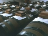 Inside these wooden casks rest Trebbiano grapes, where they will remain for at least five years before they are ready to be bottled.Inside these wooden casks rest Trebbiano grapes, where they will remain for at least five years before they are ready to be bottled.