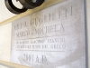 Honouring family and heritage, a plaque welcomes guests to the Guglietti villa in Vaughan. Architect Giacomo Bianchi designed the home’s courtyard.