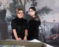 The designer (left) of Ananb  wallpapers opens the doors of her neoclassical castle near Bordeaux to us. In her studio, overlooking the vineyards, Boghossian imagines her beautiful handpainted wall decorations | Photo By Gap Interiors/Julien Fernandez | Styling By Amandine Et Jules