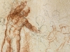 Michelangelo, Study for Christ in Limbo, c. 1532–1533, red and black chalk,  Casa Buonarroti