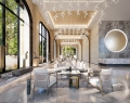 The lobby atrium features floor-to-ceiling windows to embrace and take advantage of its natural surroundings | Rendering Courtesy Of Ii By Iv Design