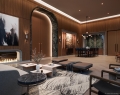 Interior spaces by II BY IV DESIGN feature contemporaryinspired esthetics in warm tones and textures with natural finishings and authentic materials | Rendering Courtesy Of Ii By Iv Design