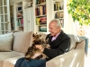 Petty and his cat, a Maine coon named Eddie